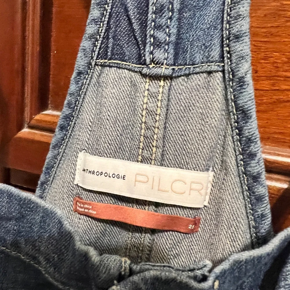 Anthropologie Denim Overalls with Button Detail - Picture 4 of 4